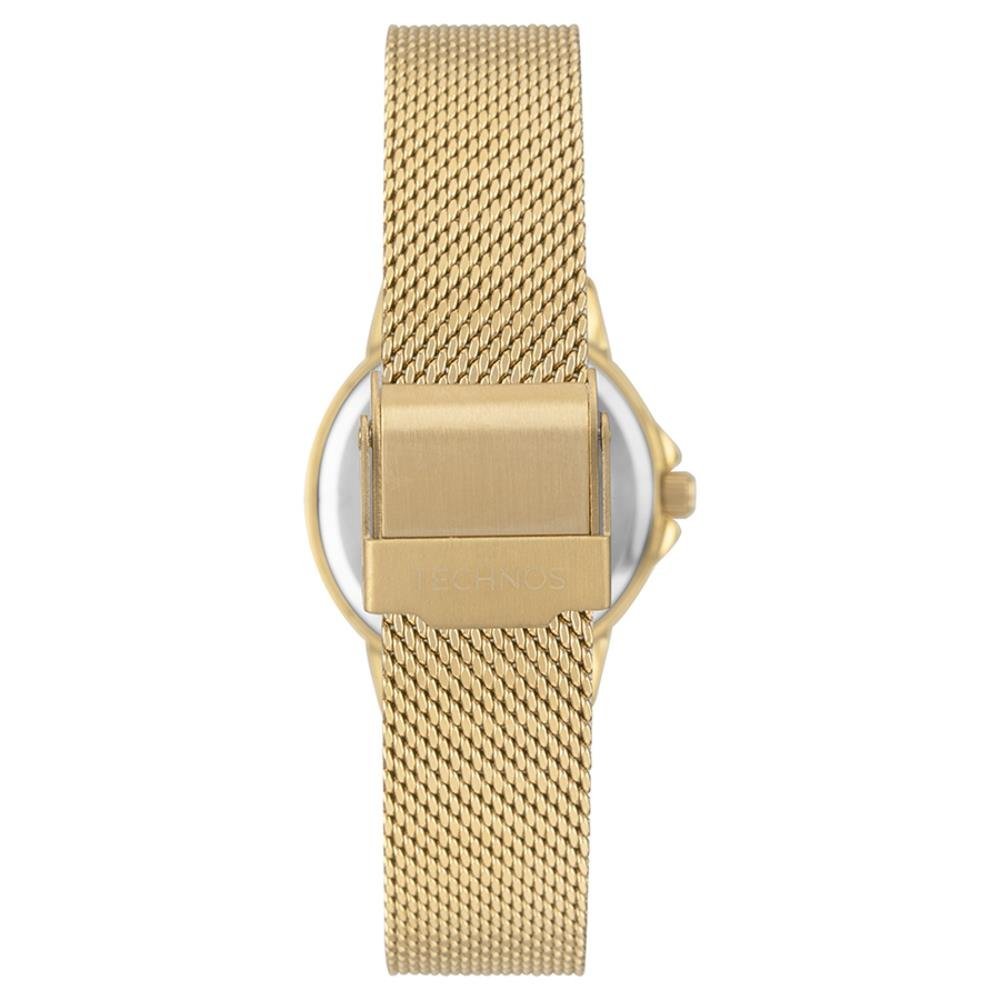 Relógio Technos Feminino Ref: 2036nbh/1x Corações Mesh Dourado Dourado 3