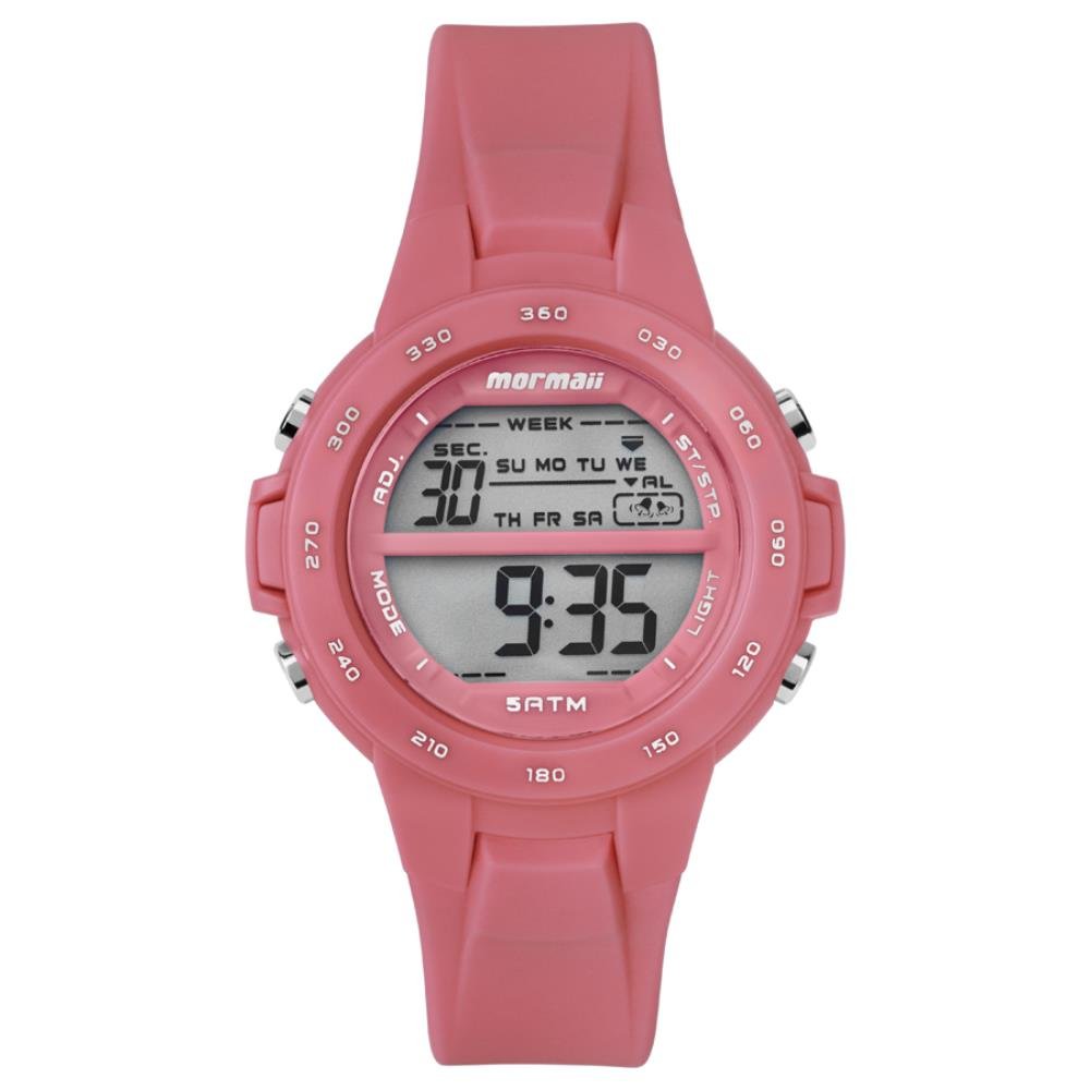 Relógio Mormaii Feminino Ref: Mo1244a/8t Infantil Digital Rosa