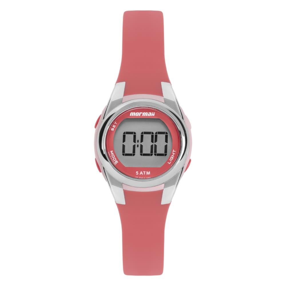 Relógio Mormaii Feminino Ref: Mo0950/8t Infantil Digital Rosa