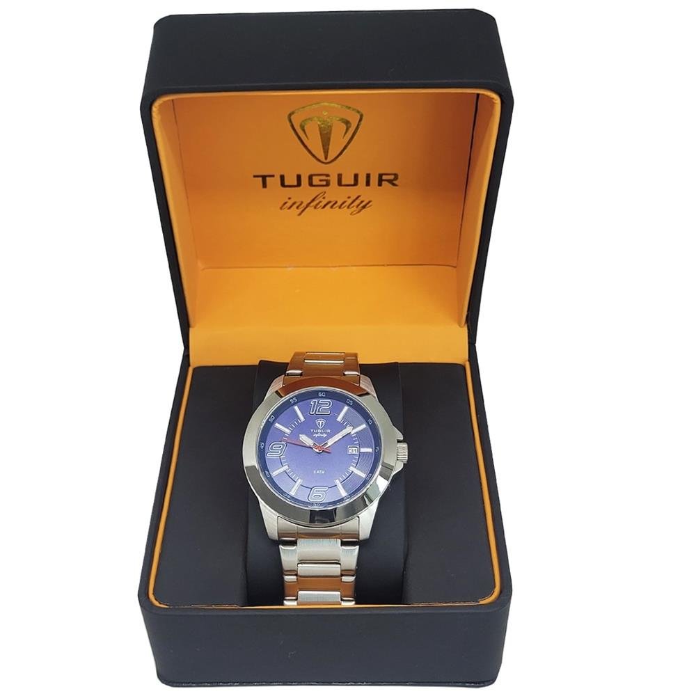Relógio Tuguir Masculino Ref: Tgi37079 Esportivo Aço Prateado Prata 4