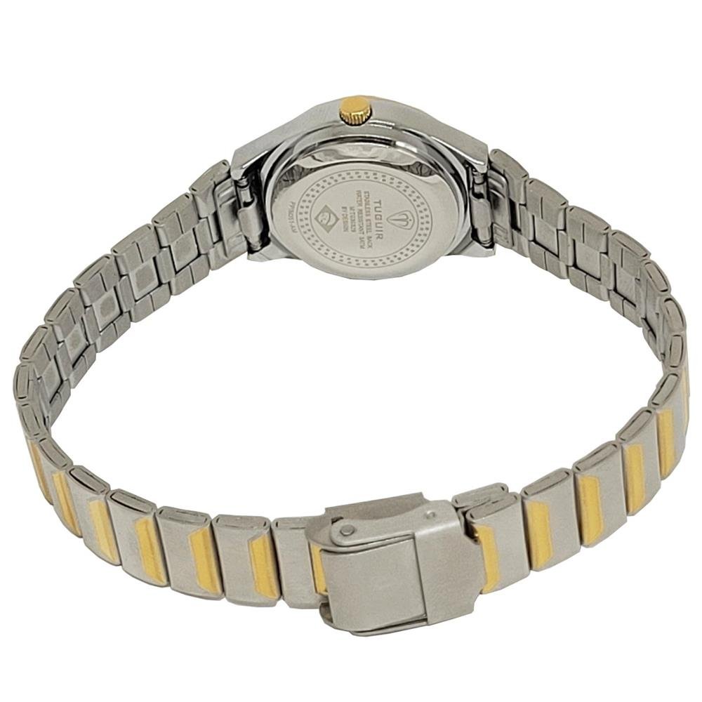 Relógio Tuguir Feminino Ref: Tg30329 Digital Vintage Bicolor Prata/Dourado 3