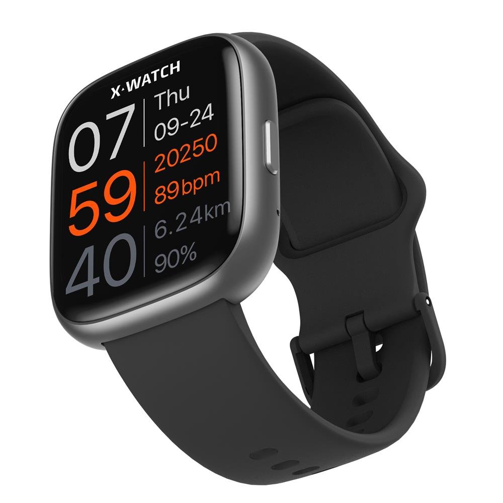 Relógio Smartwatch X-Watch Ref: Xswuqpi005a Pxpx Cinza Touch Screen Preto 2