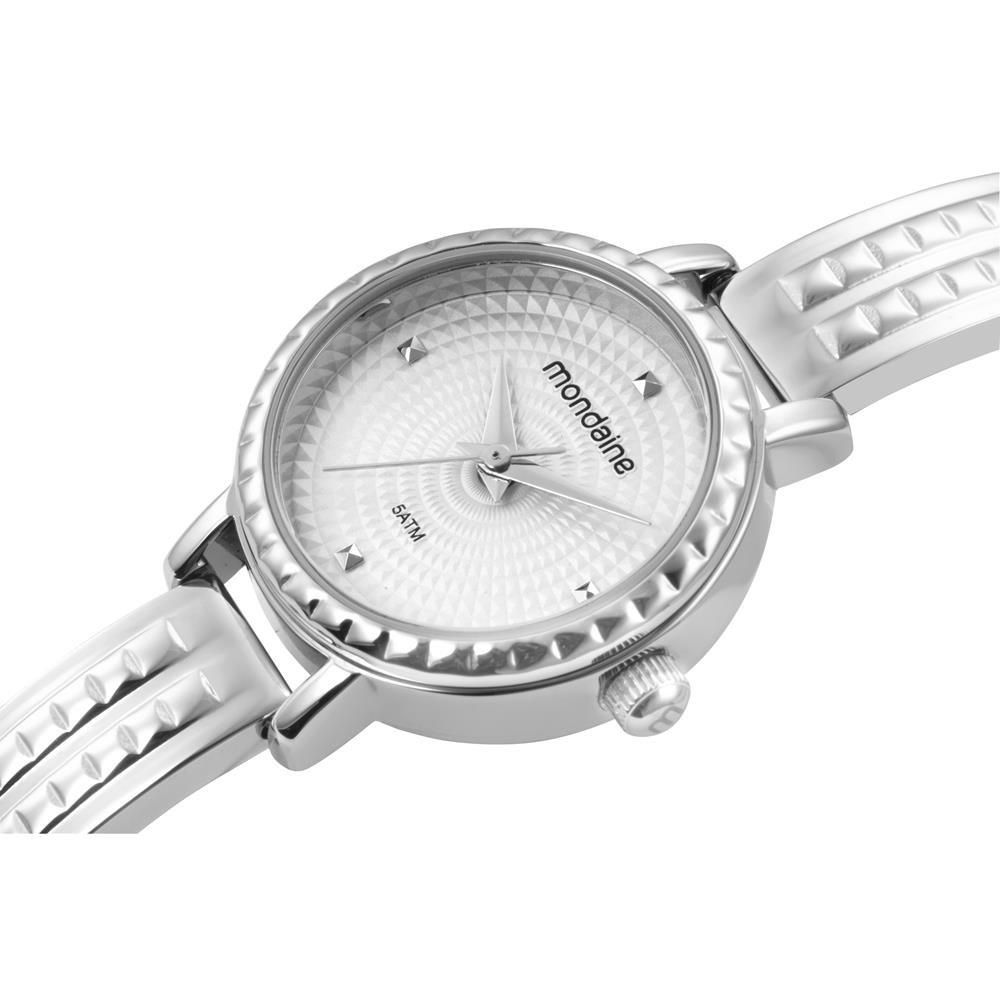 Relogio Mondaine Feminino Ref: 32910l0mvnm2 Bracelete Prateado Prata 2