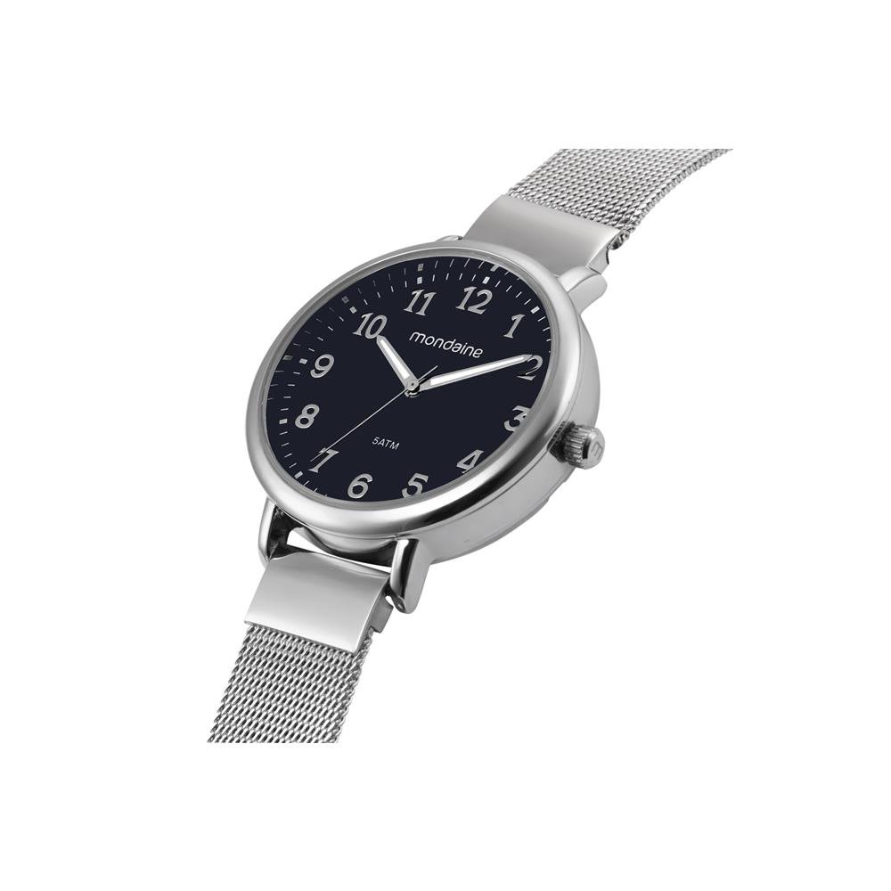 Relogio Mondaine Feminino Ref: 32918l0mvne3 Casual Mesh Prateado Prata 4