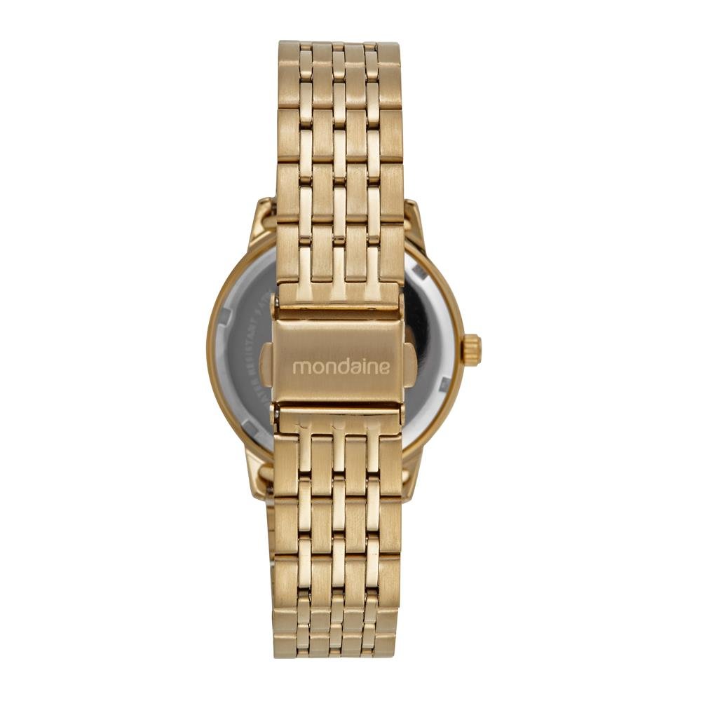 Relogio Mondaine Feminino Ref: 32919lpmvde2 Casual Dourado Dourado 4