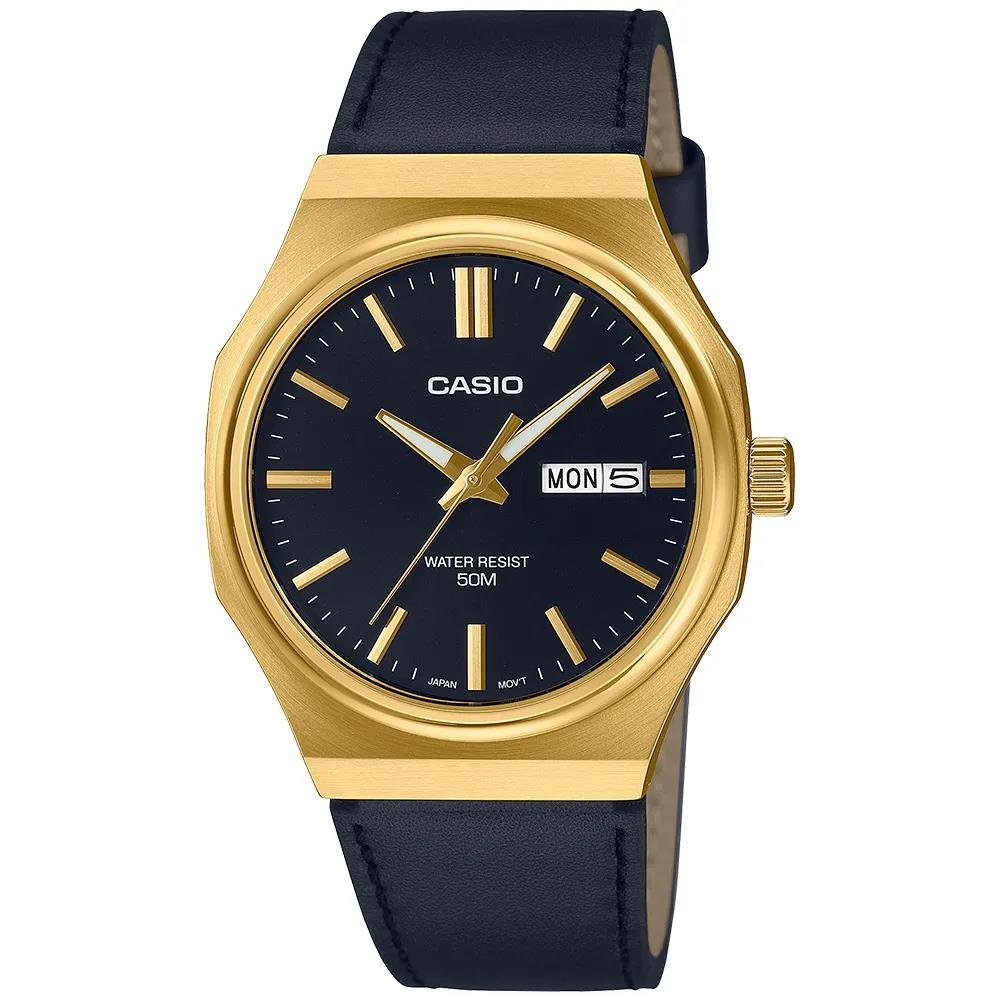 Relógio Casio Masculino Ref: Mtp-e735gl-1avdf Clássico Dourado