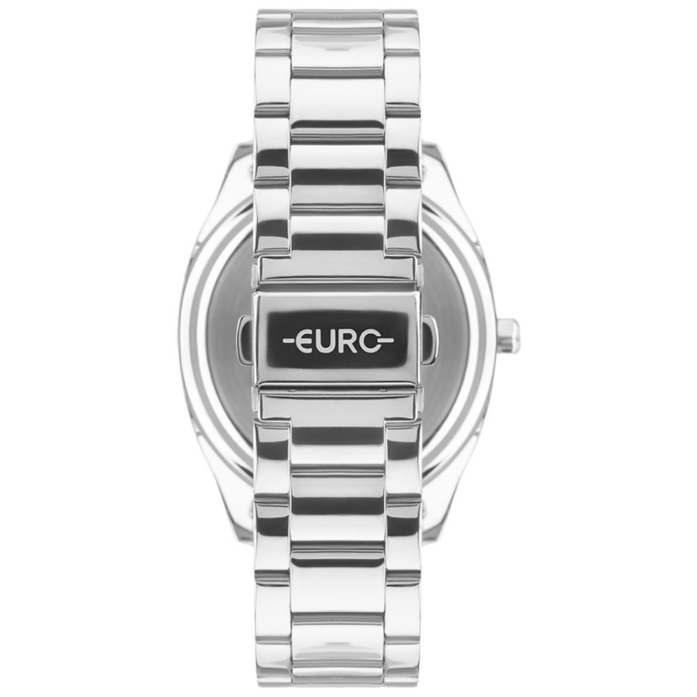 Relógio Euro Feminino Ref: Eu6p29ajd/4a Multifunção Retangular Bicolor Prata 3