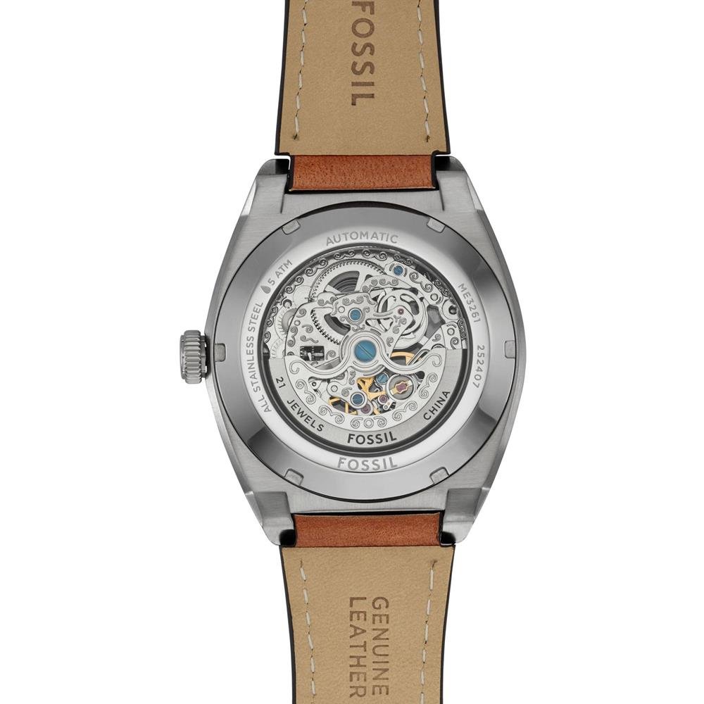 Relógio Fossil Masculino Ref: Me3261/0vn Automático Esqueleto Prateado Prata 4