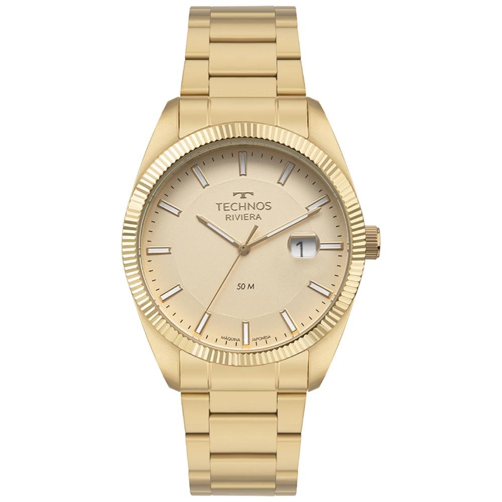 Relógio Technos Masculino Ref: 2317ag/1x Clássico Riviera Dourado
