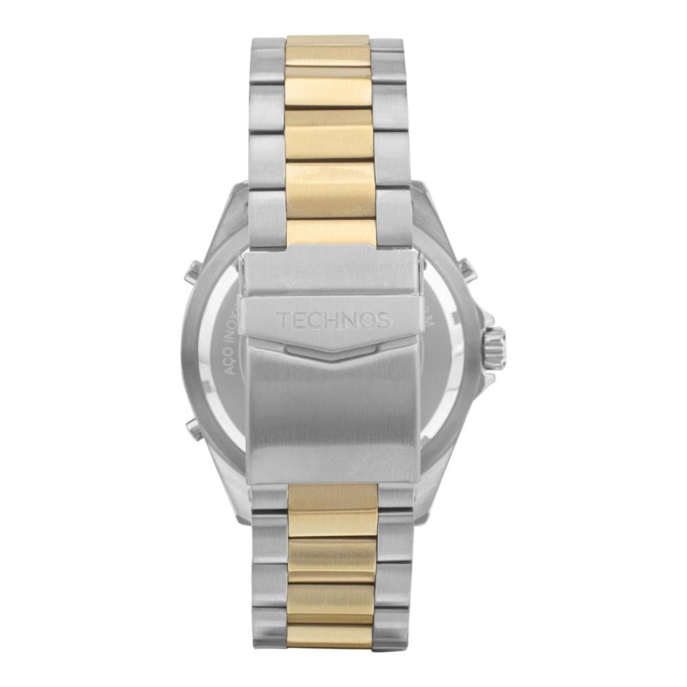Relógio Technos Masculino Ref: Wt2050al/t1p Skydiver Anadigi Bicolor Dourado 2