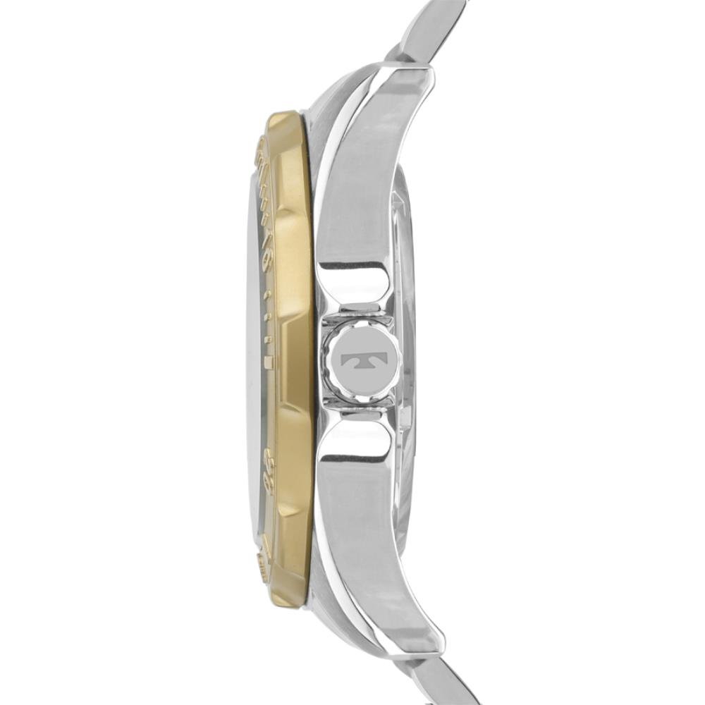 Relógio Technos Masculino Ref: Wt2050al/t1p Skydiver Anadigi Bicolor Dourado 3