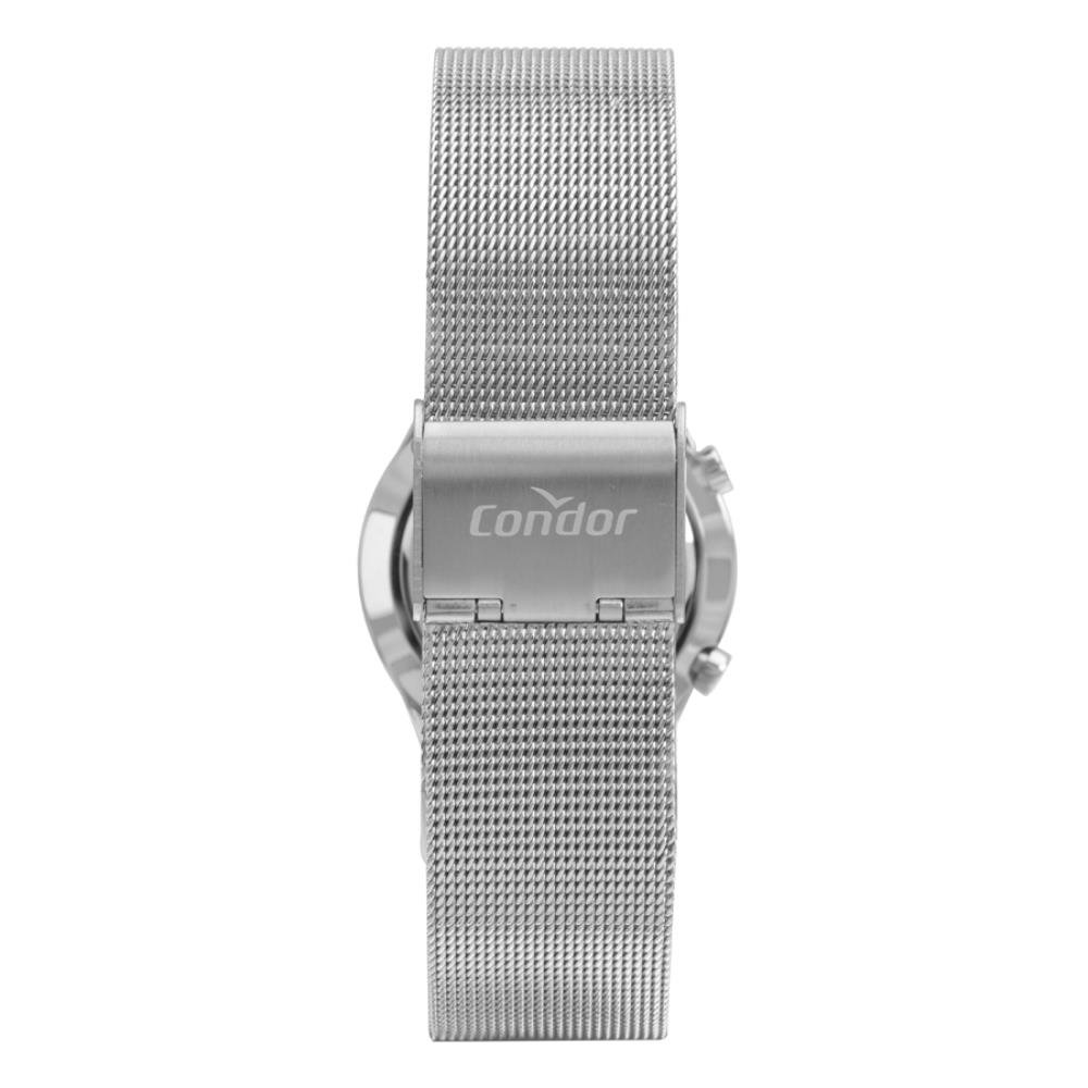 Relógio Condor Feminino Ref: Comd26aaf/4k Led Espelhado Mesh Prateado Prata 3