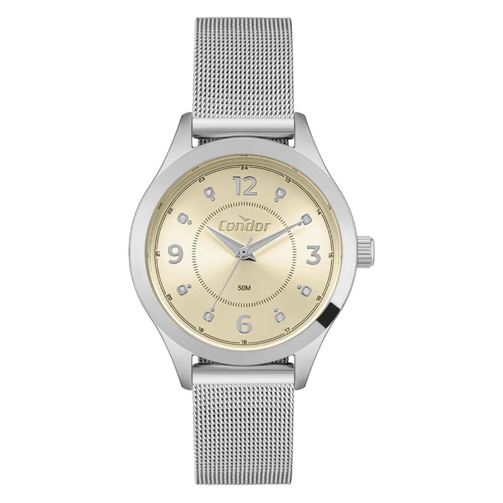 Relógio Condor Feminino Ref: Co2035nil/4x Casual Mesh Prateado