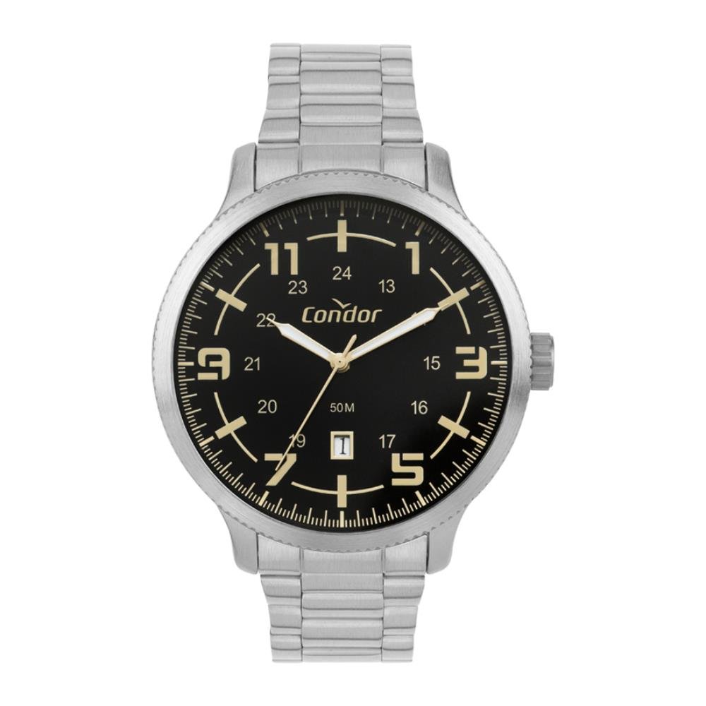 Relógio Condor Masculino Ref: Co2115myt/4p Casual Prateado