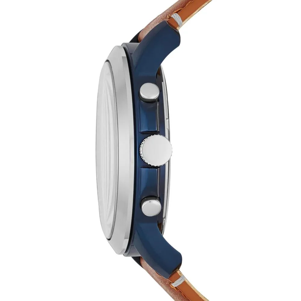Relógio Fossil Masculino Ref: Fs5151/0an Cronógrafo Azul Prata 2