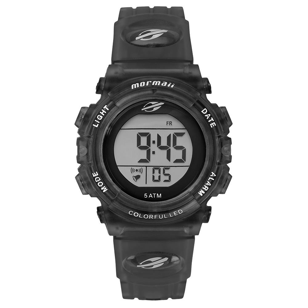 Relógio Mormaii Masculino Ref: Mo03121tp/8p Infantil Digital Preto Translúcido