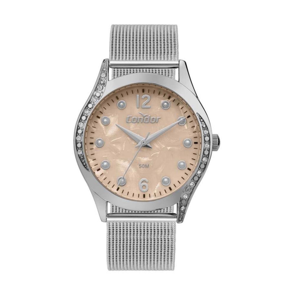 Relógio Condor Feminino Ref: Co2035nsv/4j Casual Mesh Prateado