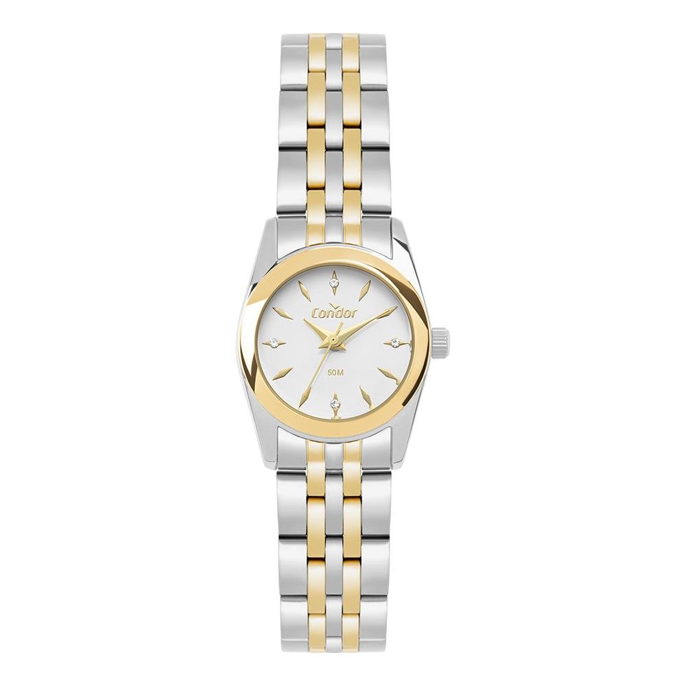 Relógio Condor Feminino Ref: Co2035nwt/4k Casual Bicolor