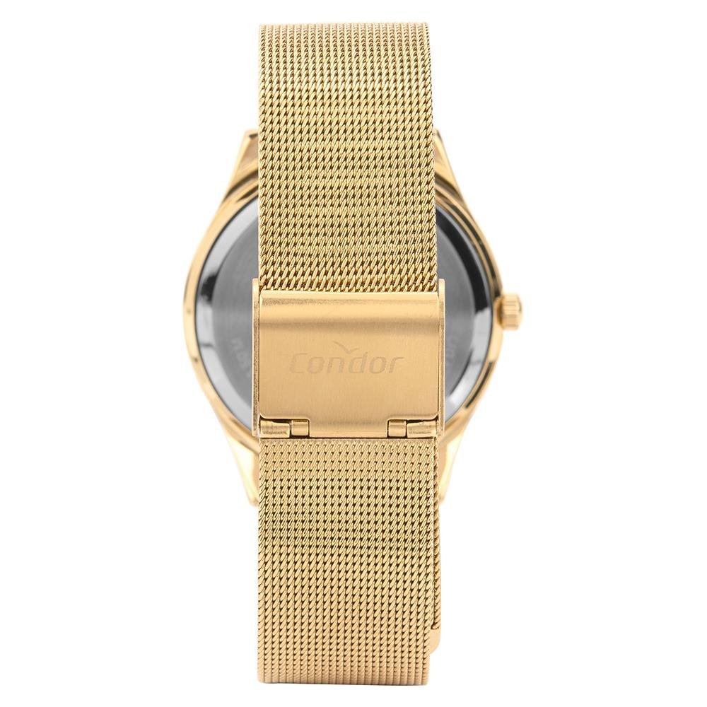 Relógio Condor Feminino Ref: Co2035nsu/4b Casual Mesh Dourado Dourado 2