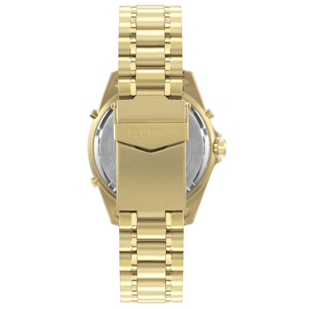 Relógio Technos Masculino Ref: Wt2050afn/1b Skydiver Anadigi Dourado Dourado 3
