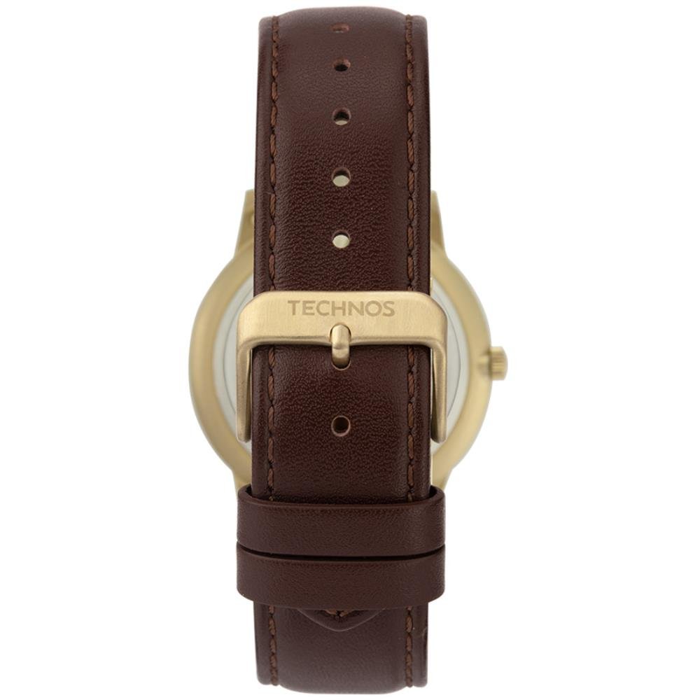 Relógio Technos Masculino Ref: Gm10yu/0d Slim Dourado Dourado 3