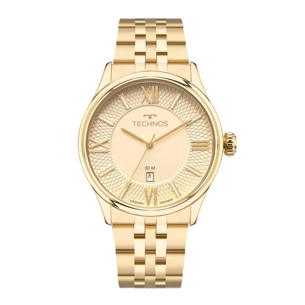 Relógio Technos Masculino Ref: 2115uav/1x Classic Dourado