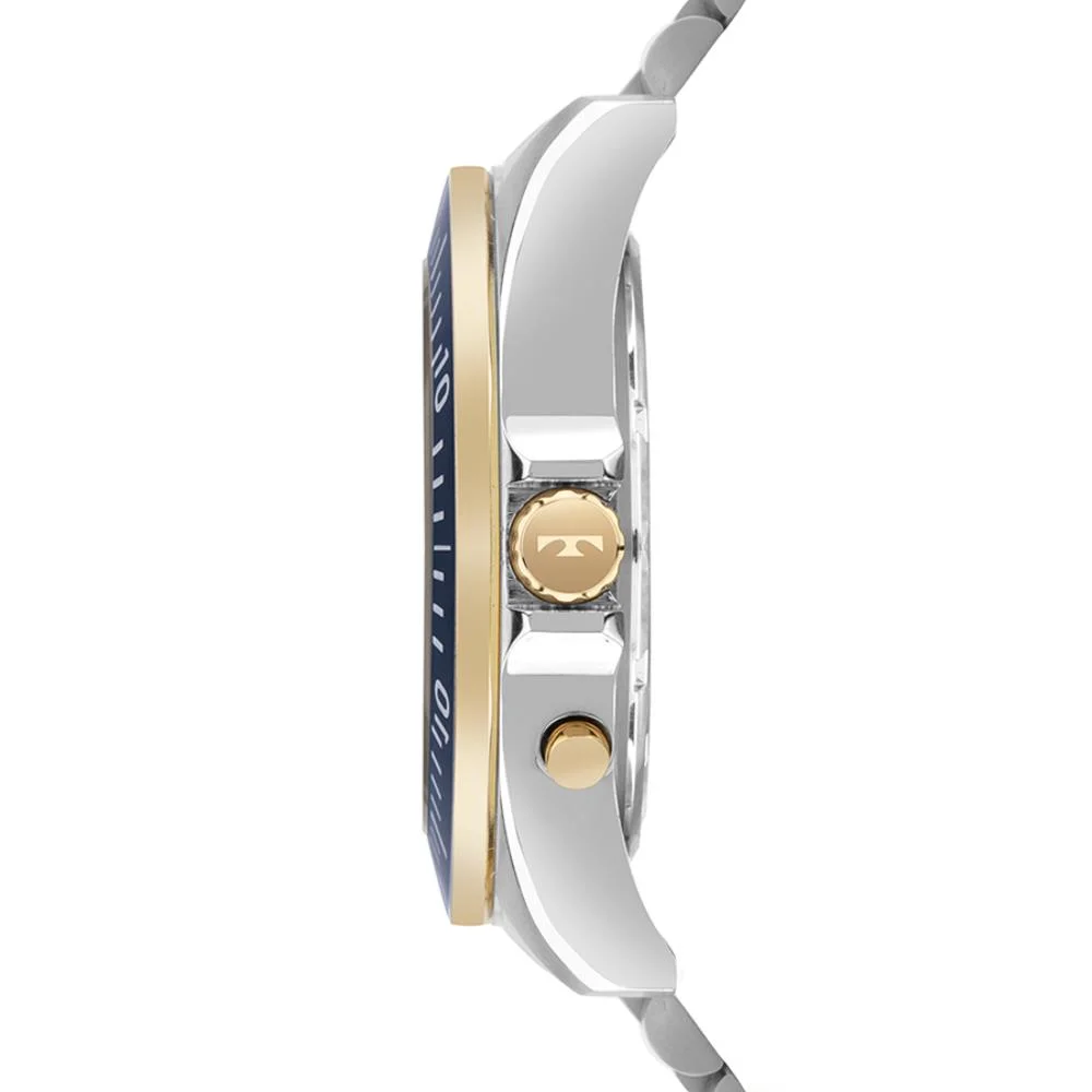 Relógio Technos Masculino Ref: Wt2050ain/1a Skydiver Anadigi Bicolor Prata 3