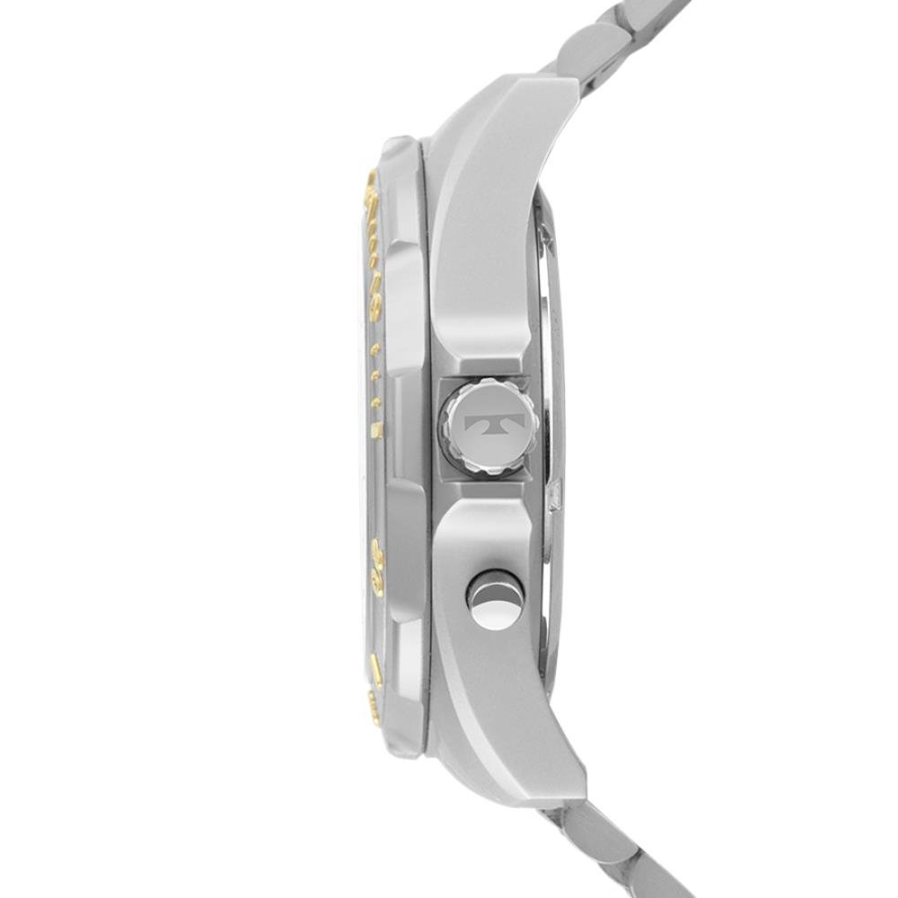 Relógio Technos Masculino Ref: Wt2050axn/1p Skydiver Anadigi Bicolor Prata 2