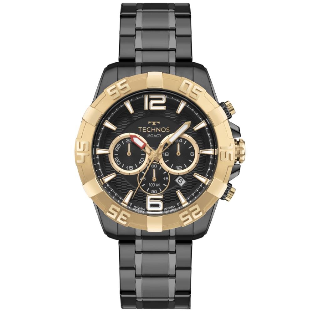 Relógio Technos Masculino Ref: Js26afd/1p Cronógrafo Legacy Black