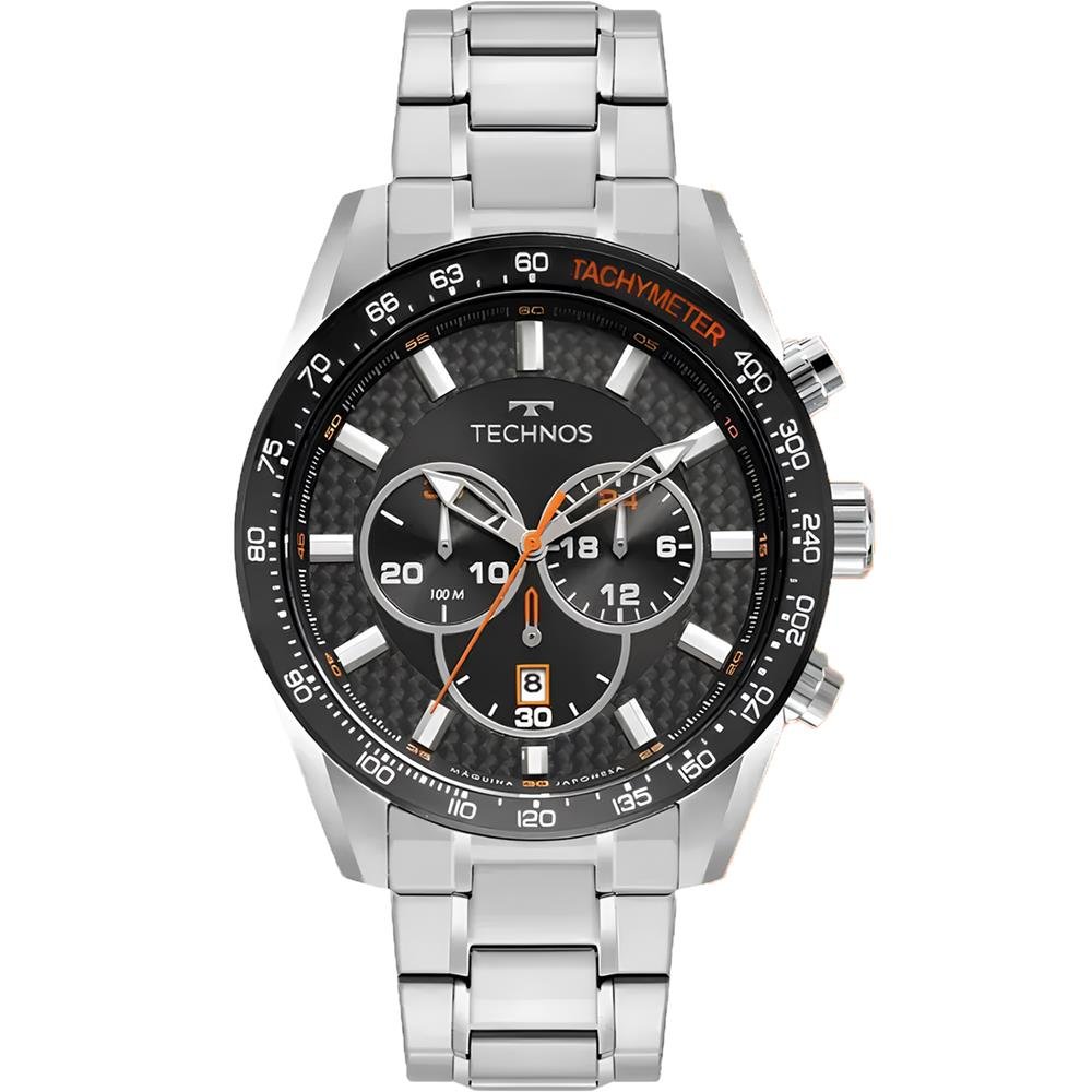 Relógio Technos Masculino Ref: Js25bbc/t1p Cronógrafo Prateado Prata 2
