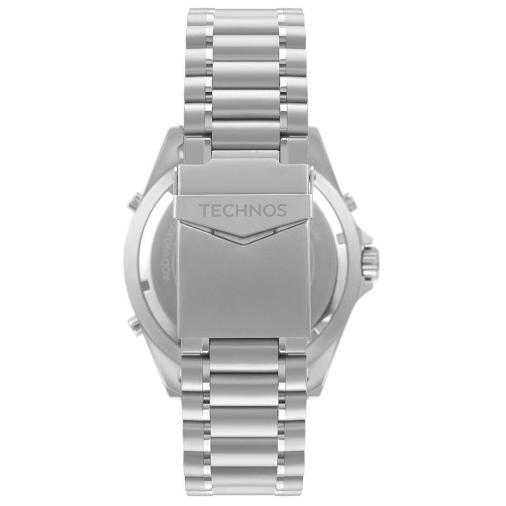 Relógio Technos Masculino Ref: Wt205fy/1p Skydiver Anadigi Prateado Prata 2