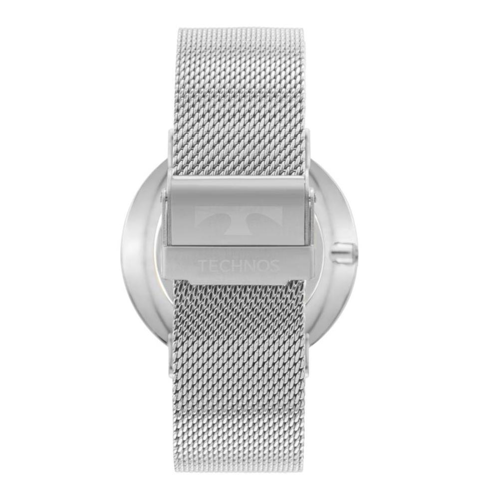 Relógio Technos Masculino Ref: 2025lue/1a Slim Mesh Prateado Prata 3