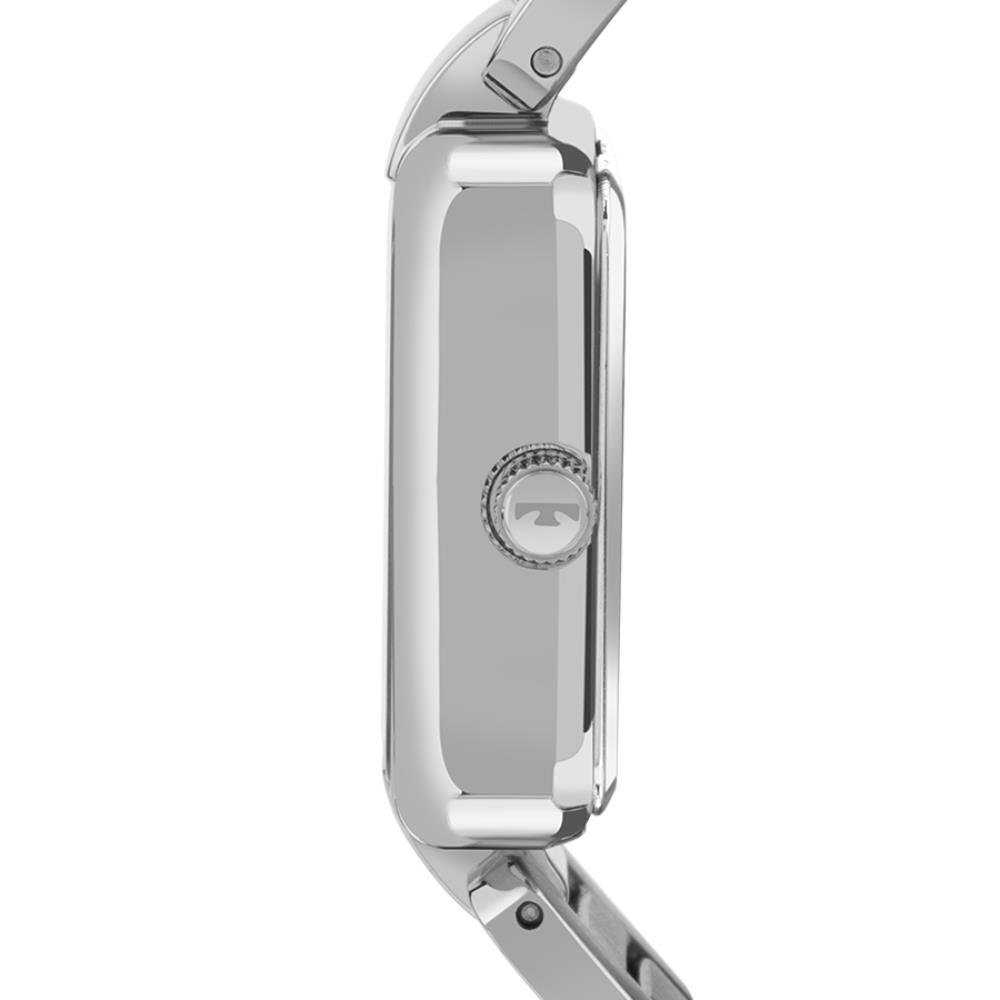 Relógio Technos Feminino Ref: 2015ces/1k Bracelete Retangular Prateado Prata 2