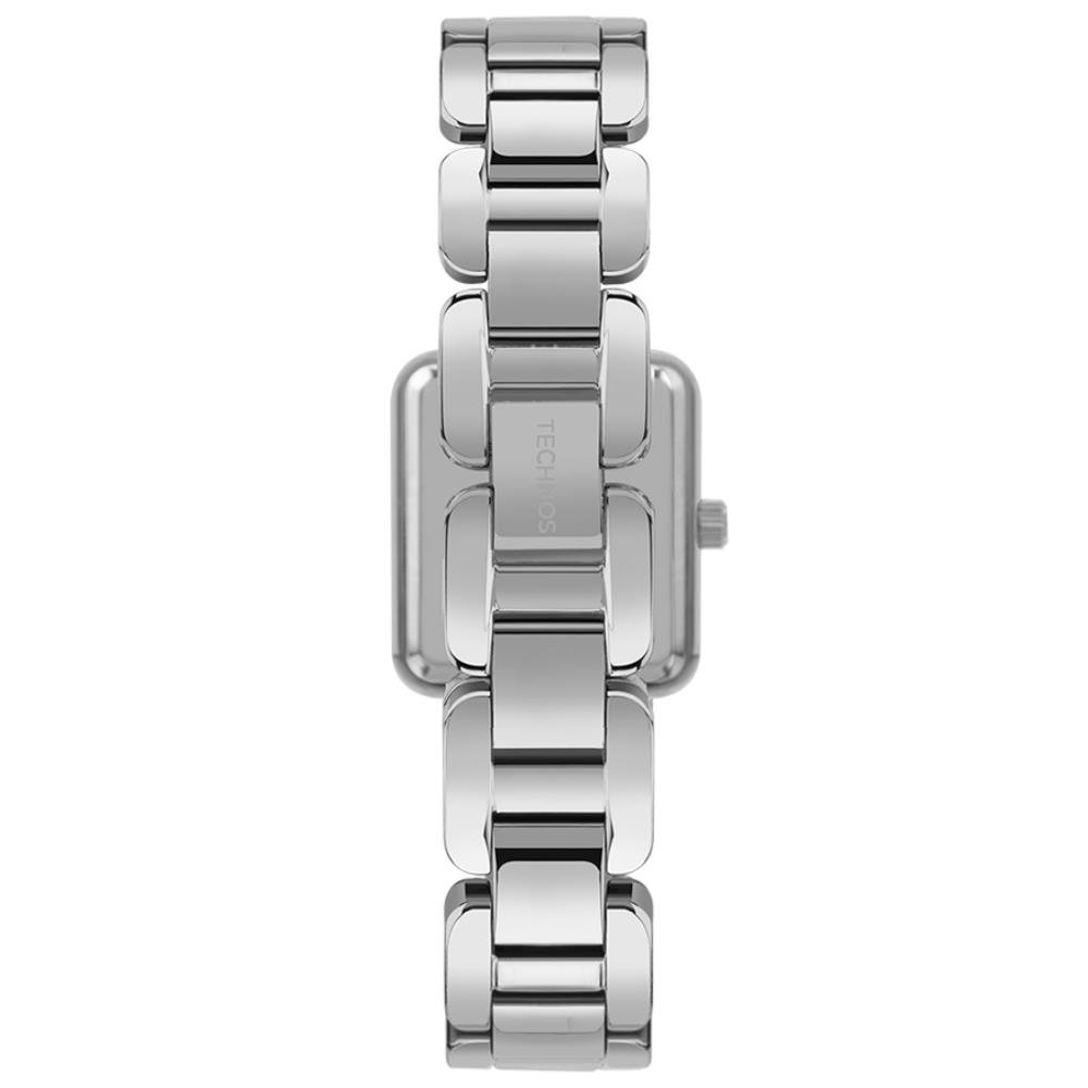 Relógio Technos Feminino Ref: 2015ces/1k Bracelete Retangular Prateado Prata 3