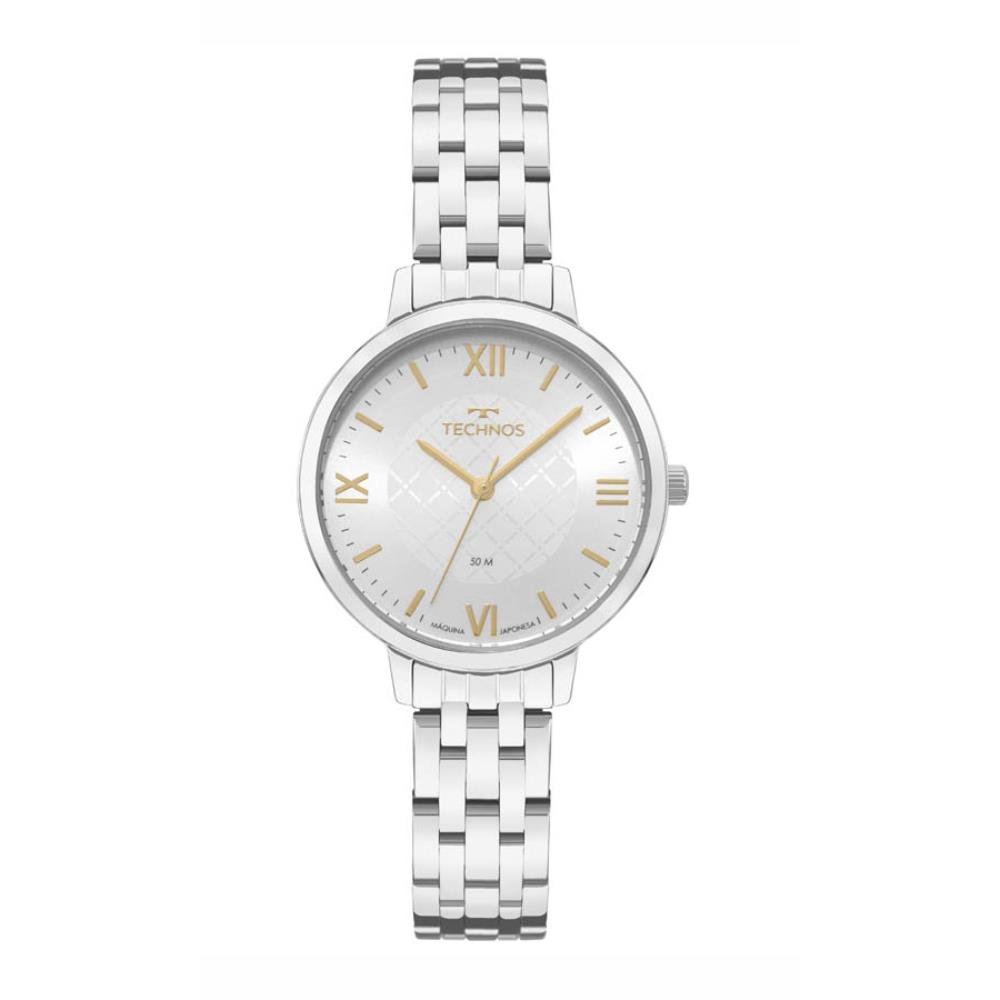 Relógio Technos Feminino Ref: 2035ncz/1k Elegance Prateado