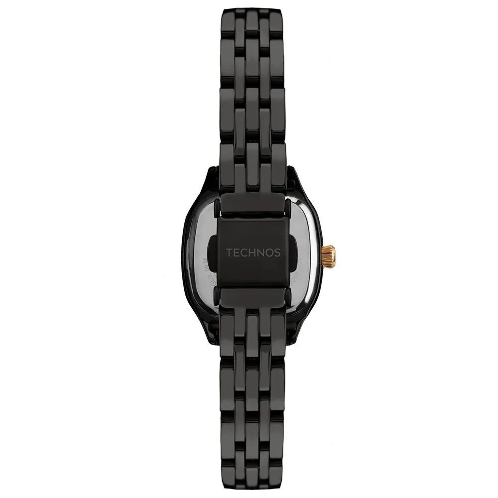 Relógio Technos Feminino Ref: 2025luo/1p Retangular Black Preto 2