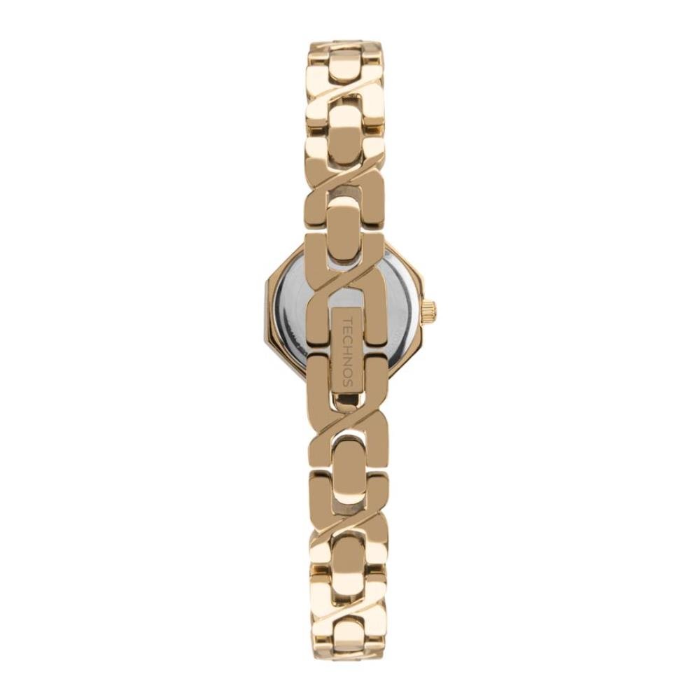 Relógio Technos Feminino Ref: 2035ncv/1x Bracelete Octogonal Dourado Dourado 2