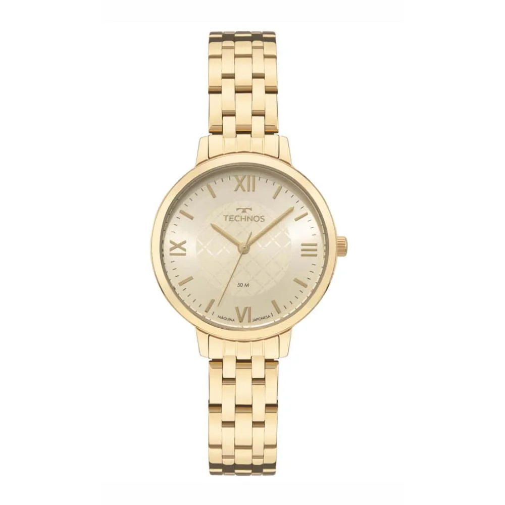 Relógio Technos Feminino Ref: 2035nda/1x Elegance Dourado