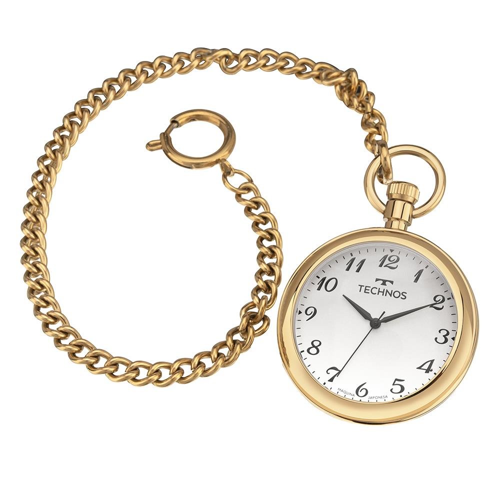 Relógio de Bolso Technos Ref: 2035neh/1b Classic Heritage Dourado