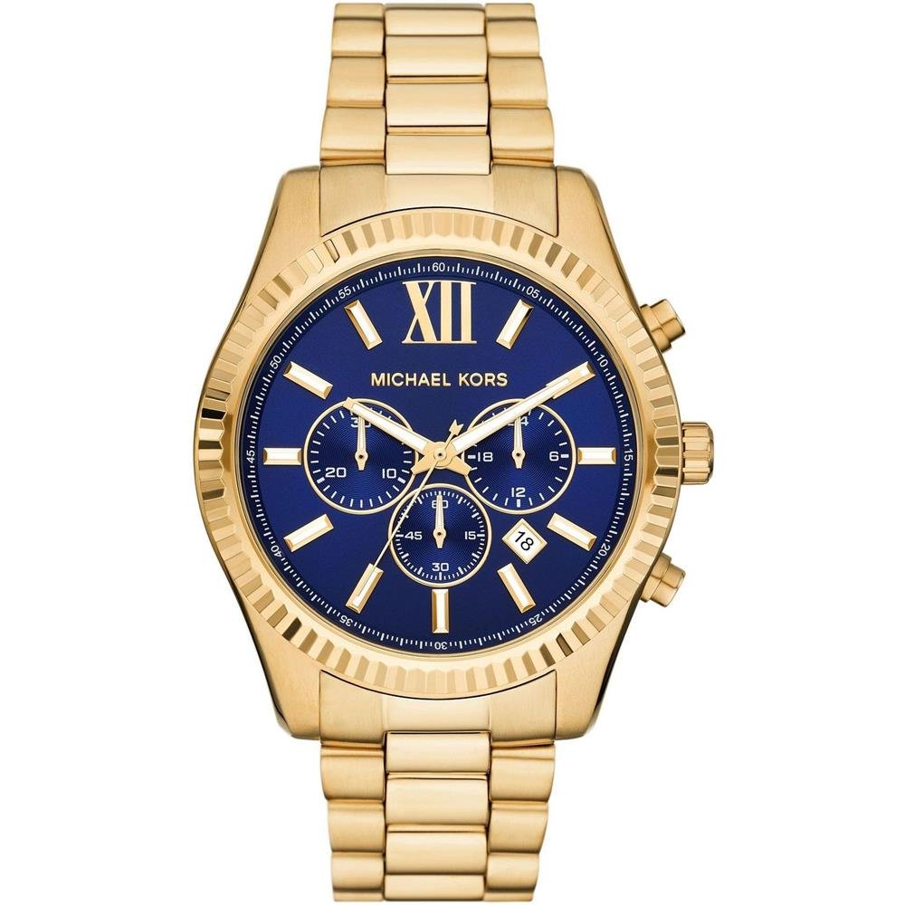 Relógio Michael Kors Feminino Ref: Mk9153/1dn Cronógrafo Dourado