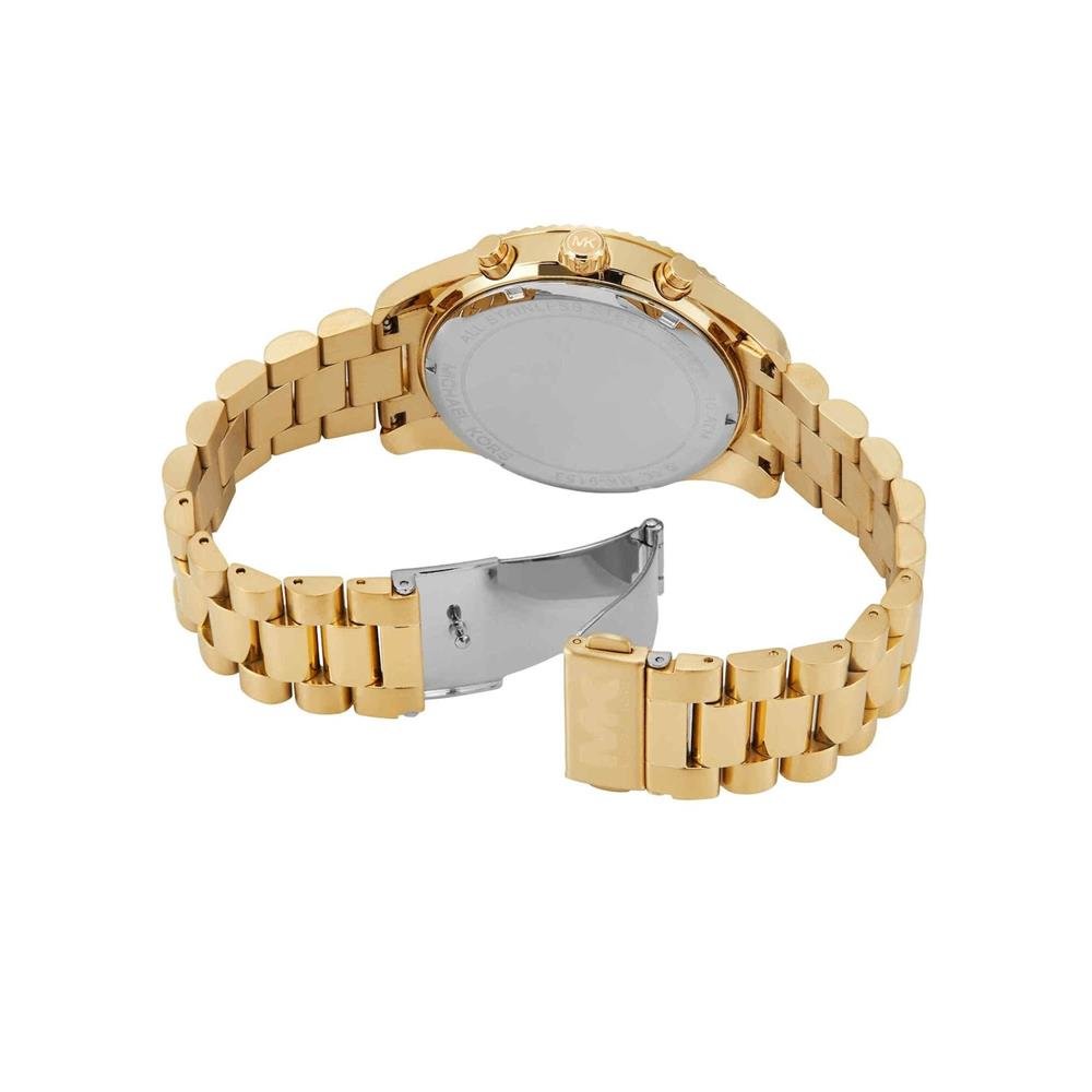 Relógio Michael Kors Feminino Ref: Mk9153/1dn Cronógrafo Dourado Dourado 4