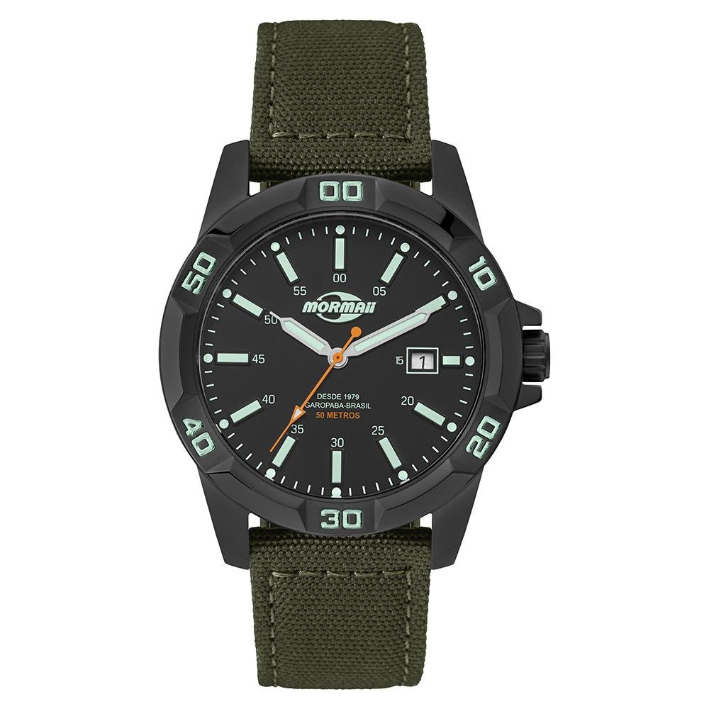 Relógio Mormaii Masculino Ref: Mo2317af/2p Esportivo Aço Black Preto