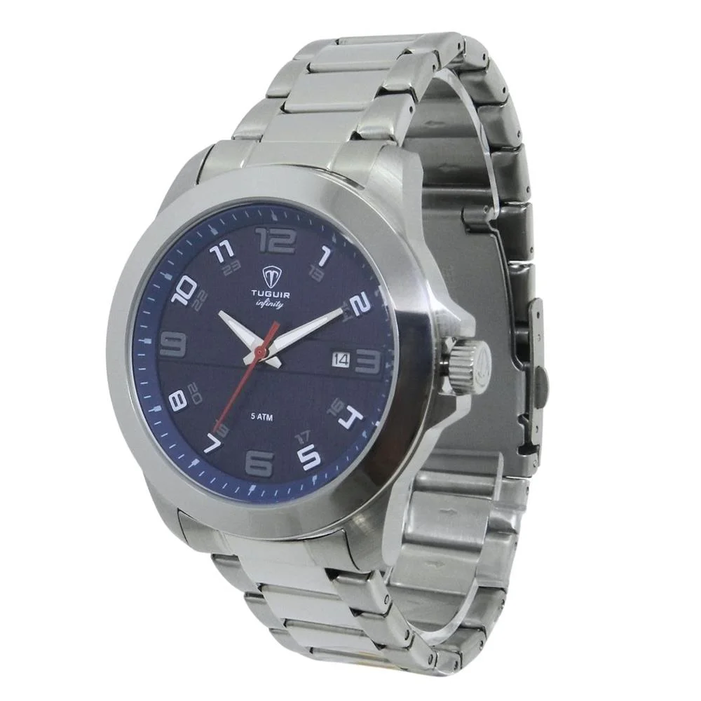 Relógio Tuguir Masculino Ref: Tgi37162 Casual Aço Prateado Prata 2