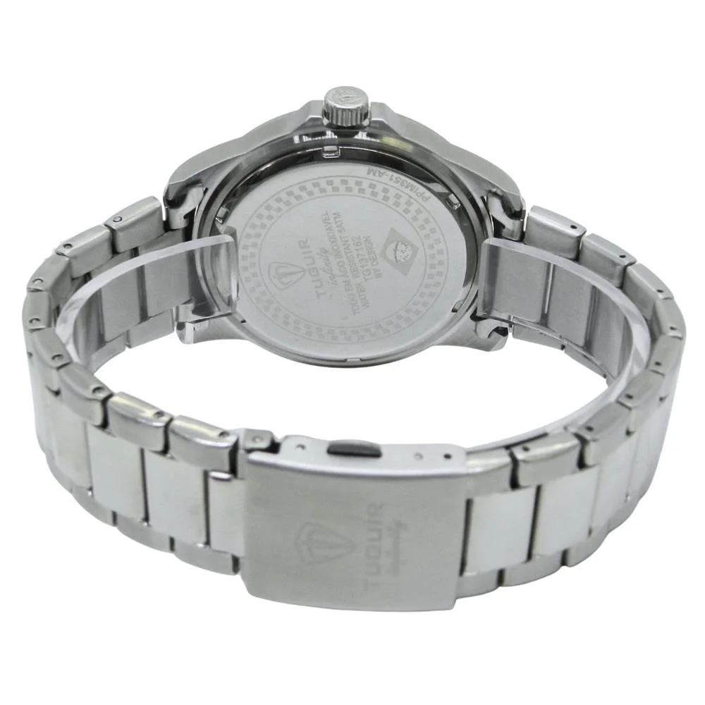 Relógio Tuguir Masculino Ref: Tgi37162 Casual Aço Prateado Prata 4