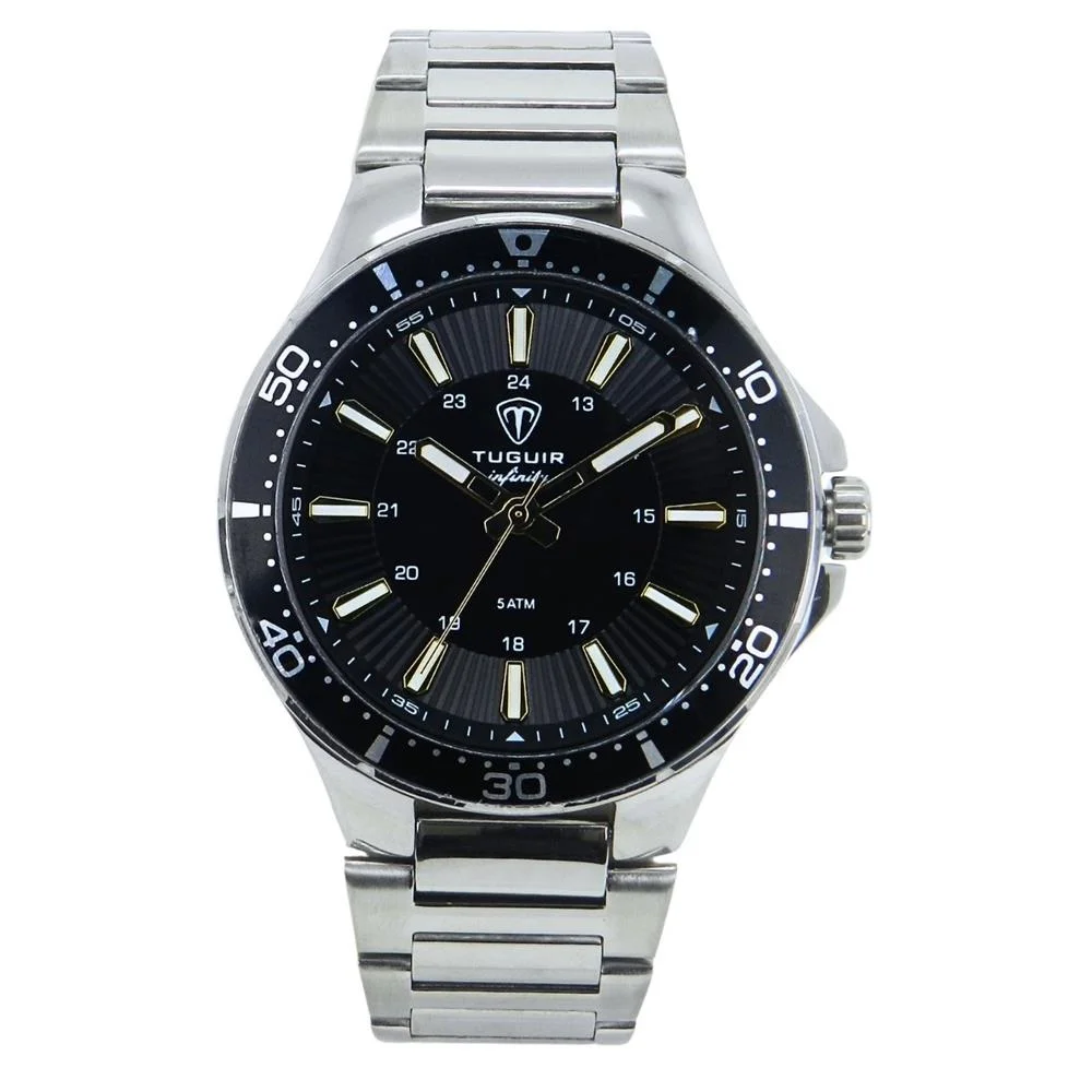 Relógio Tuguir Masculino Ref: Tgi37127 Casual Aço Prateado