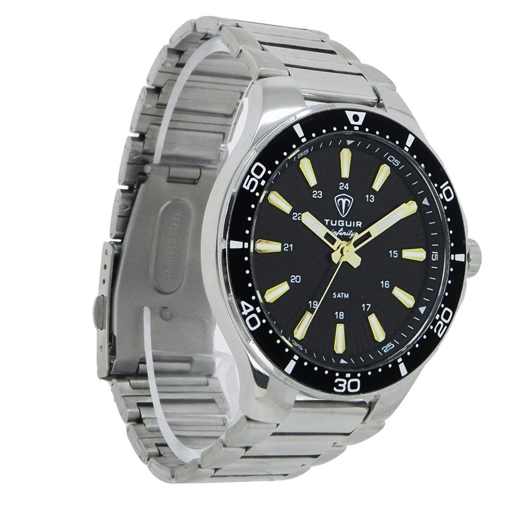 Relógio Tuguir Masculino Ref: Tgi37127 Casual Aço Prateado Prata 2