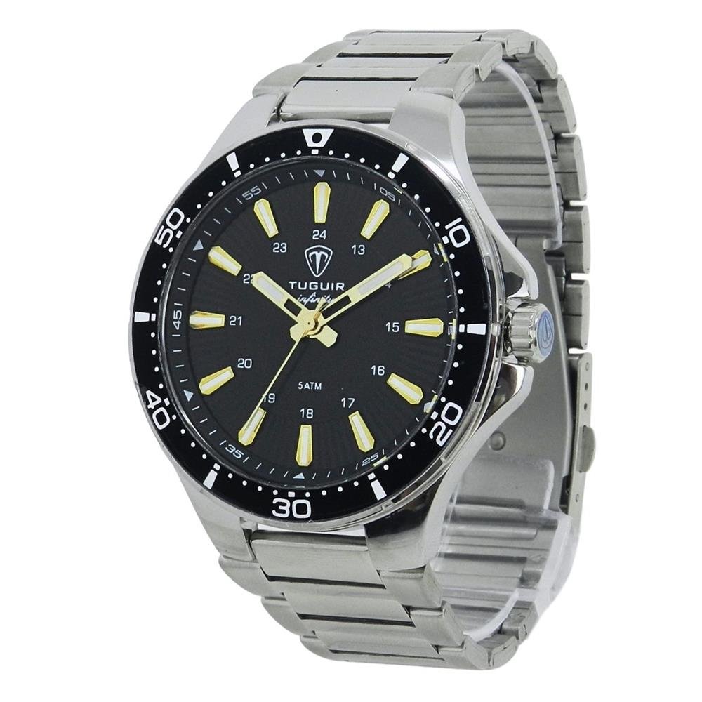 Relógio Tuguir Masculino Ref: Tgi37127 Casual Aço Prateado Prata 3