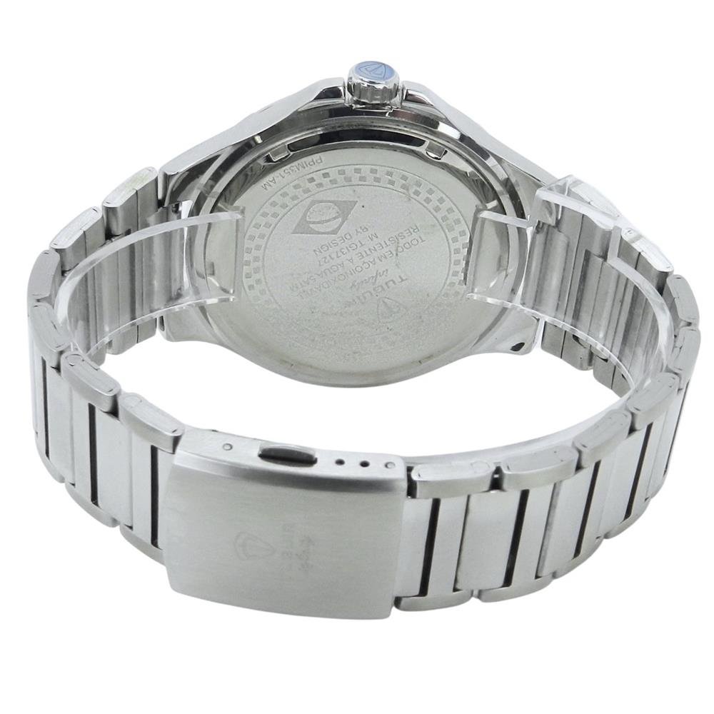 Relógio Tuguir Masculino Ref: Tgi37127 Casual Aço Prateado Prata 4