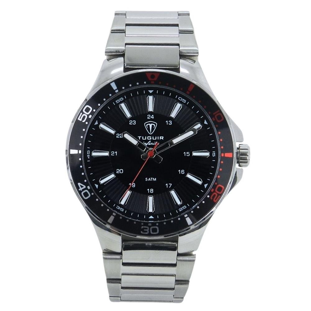 Relógio Tuguir Masculino Ref: Tgi37126 Casual Aço Prateado