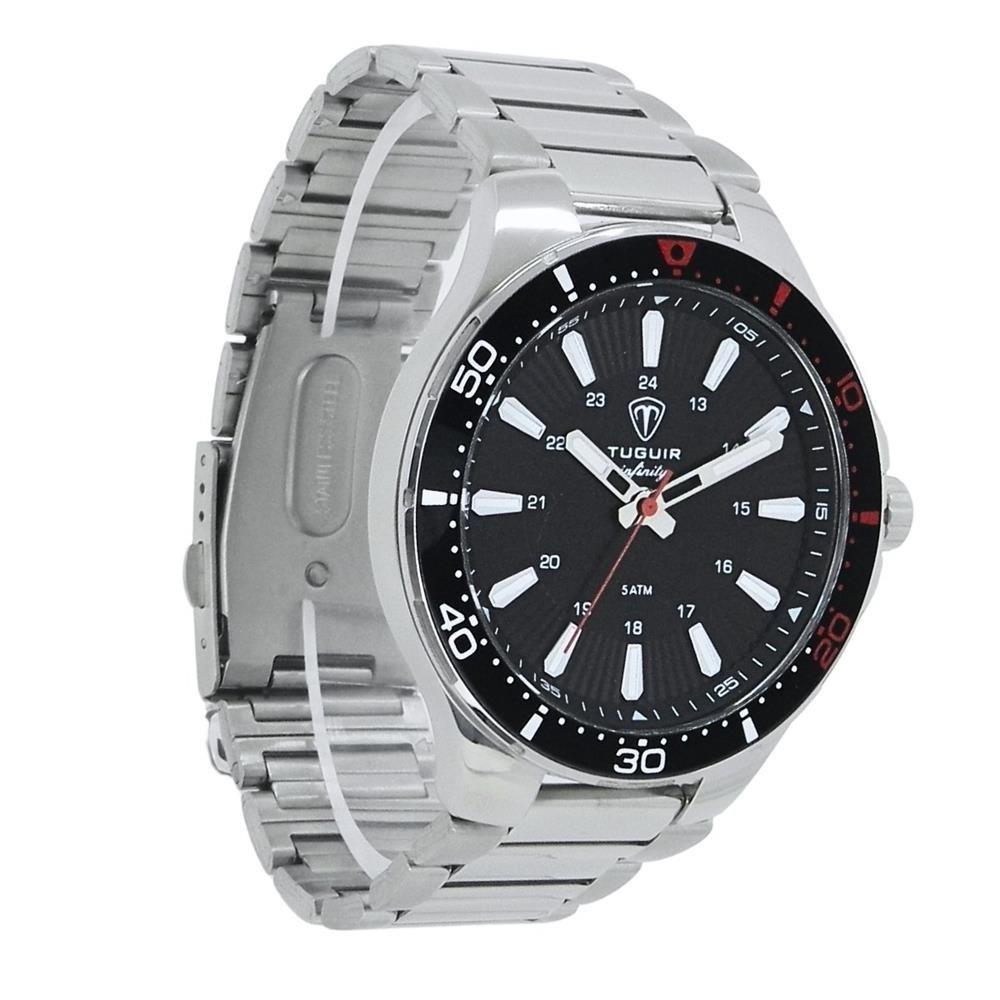 Relógio Tuguir Masculino Ref: Tgi37126 Casual Aço Prateado Prata 3